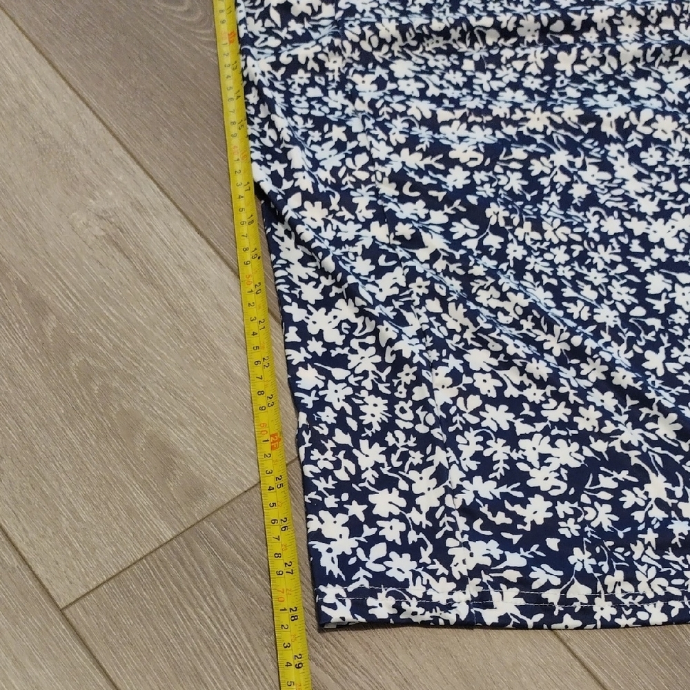 SHEIN Blue Floral Pencil Skirt - Picture 9 of 9